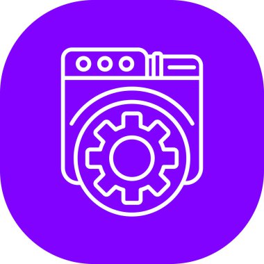 çamaşır makinesi simgesi. Web için çamaşır makinesi vektör simgelerinin basit illüstrasyonu