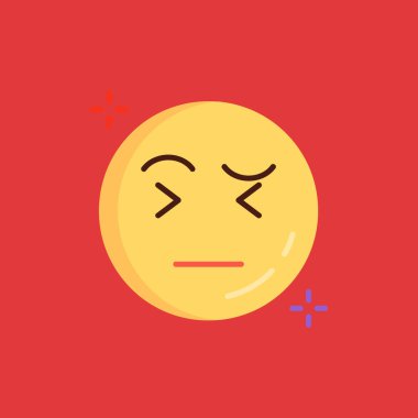 Şeffaf arkaplanda izole edilmiş emoticon vektör simgesi, emoticon web kavramı