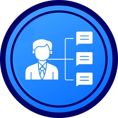 İşadamı Düz Vektör Simgesi