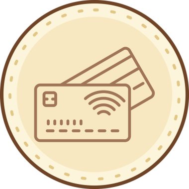 Moda Biçimli İzole Arkaplanda Kredi Kartı Simgesi