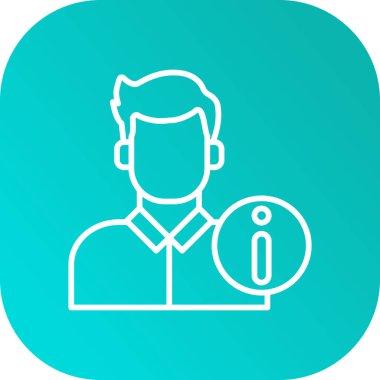 Benzersiz erkek vektör çizgisi simgesi