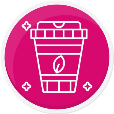 Kahve fincanı simgesinin vektör çizimi