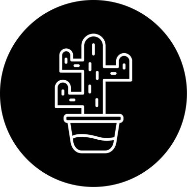 Kaktüs simgesi vektör illüstrasyonu