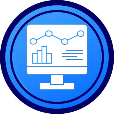 Analizler. Web simgesi basit illüstrasyon