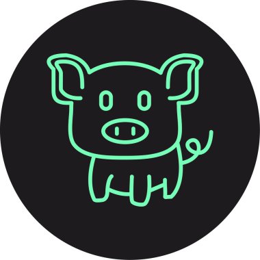 Domuz simgesi, vektör illüstrasyonu