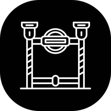 Bir tren simgesinin vektör illüstrasyonu