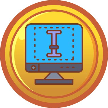 Doldurulmuş ana hatlar biçiminde bitcoin kripto para birimi madencilik simgesi