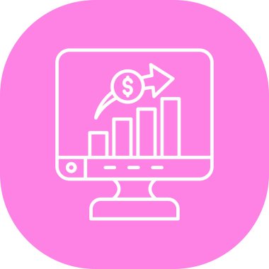 İş ve finans simgesinin vektör illüstrasyonu