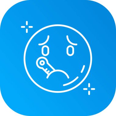 üzgün gülen yüz simgesi dış hatlar biçiminde