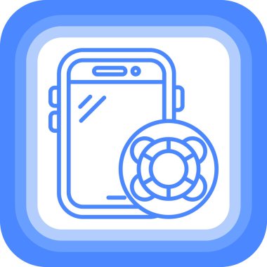 Bir smartphone simge vektör çizim