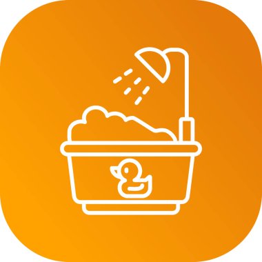 banyo ikonu vektör illüstrasyonu