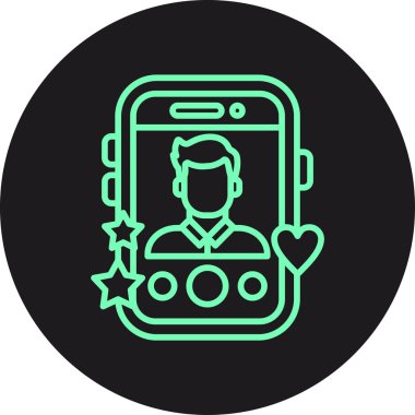 Bir cep telefonu simgesinin vektör illüstrasyonu