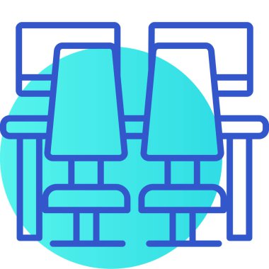 Koltuk ikonu vektörü. özet çizimi