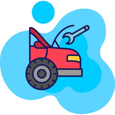 Traktör simgesi, vektör illüstrasyonu