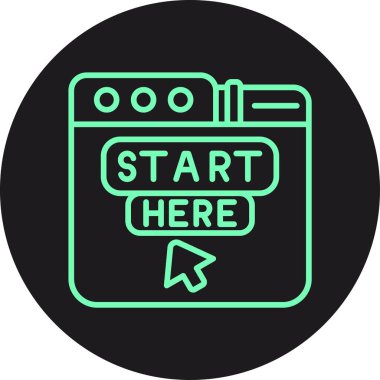 burada moda biçimi izole edilmiş arkaplanda simge başlat