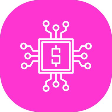 çip simgesi, vektör illüstrasyonu