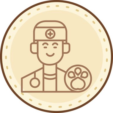 Doktor Avatar simgesi, vektör illüstrasyonu