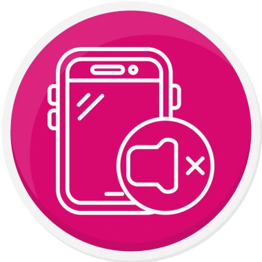 Beyaz arkaplanda çapraz işaret simgesine sahip cep telefonu