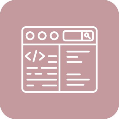 Tarayıcı. Web simgesi basit illüstrasyon