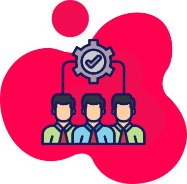 Ekip çalışması simge vektör çizim