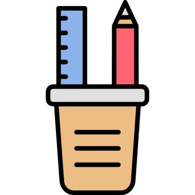 Kalem. Web simgesi basit illüstrasyon