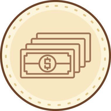 Para için. Web simgesi basit illüstrasyon