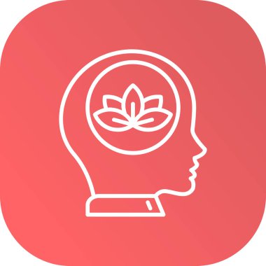 Uzun gölgeli beyaz çiçek ikonu. Pembe daire düğmesi. vektör illüstrasyonu