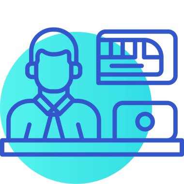 Dizüstü bilgisayar simgesi vektör çizimi