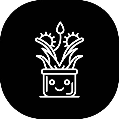 Bir kaktüs simgesinin vektör çizimi