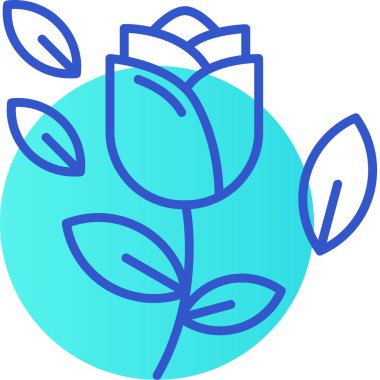 Çiçek. Web simgesi basit illüstrasyon