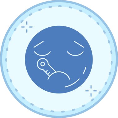 Yüz maskesi. Basit resimleme