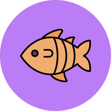 Balık. Web simgesi basit illüstrasyon