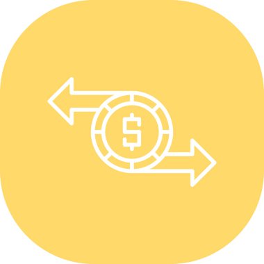 Dolar vektör illüstrasyon simgesi