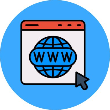 Web tarayıcısı. Web simgesi basit illüstrasyon