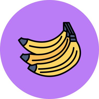 Muz. Web simgesi basit illüstrasyon