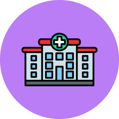 hastane ikon vektör illüstrasyonu oluşturuluyor