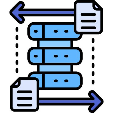 veritabanı veri depolama simgesi - taslak biçimi