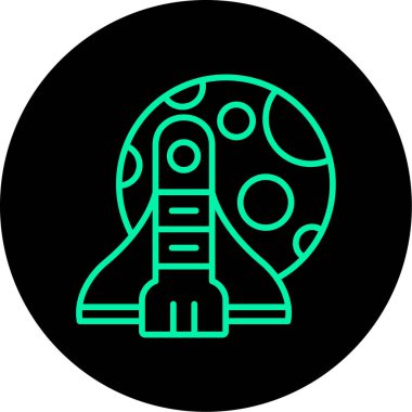 Yeşil gezegen simgesinin vektör çizimi