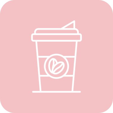 kahve fincanı simgesi, vektör illüstrasyonu