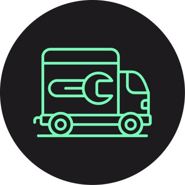 Bir kamyon simgesinin vektör çizimi