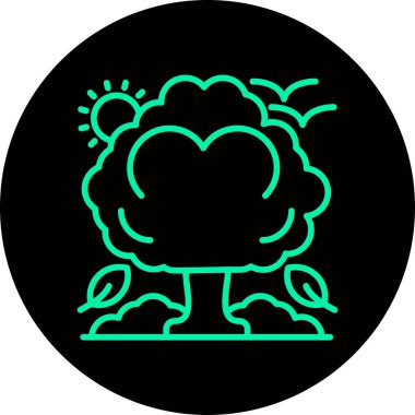 Eşsiz Ağaç Vektörü Kabartma Simgesi