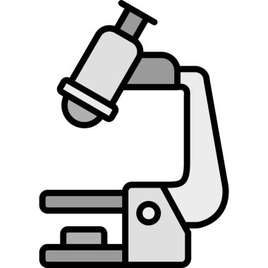 Mikroskop ikon vektörü. Taslak mikroskop işareti. izole edilmiş sınır sembolü çizimi