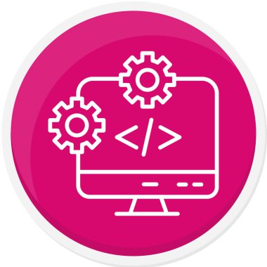 Modern dişli simgesinin vektör çizimi.