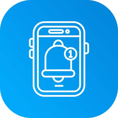 Vektör mobil simgesi, vektör illüstrasyonu