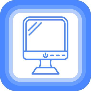 monitör simgesi. Web basit illüstrasyonu