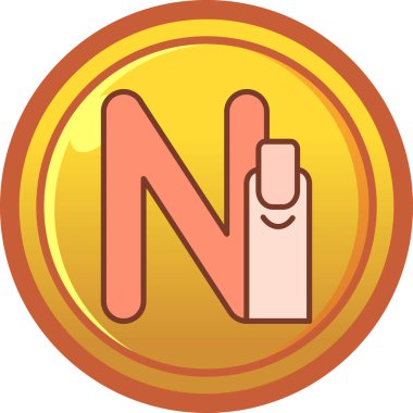 Para simgesi. Sikke vektör simgesi web için karikatür çizimi