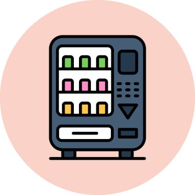 Hesap makinesi simgesi renk çizgisi vektörü