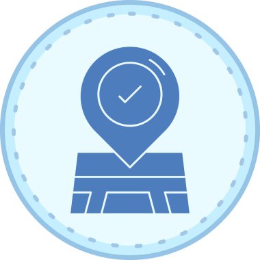 İşaretleme simgesi vektör illüstrasyonunu kontrol et