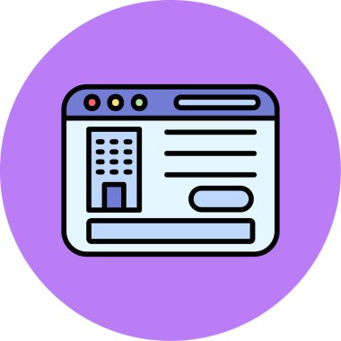 Web tasarım simgesi, vektör illüstrasyonu