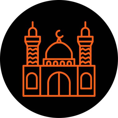 Cami simgesi vektör illüstrasyonu